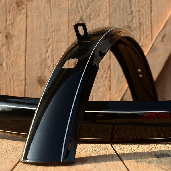 Schutzblech Satz 28" Herrenausführung, schwarz, 28" x 1.75, 59mm breit, handliniert Dek.2 einfach weiss