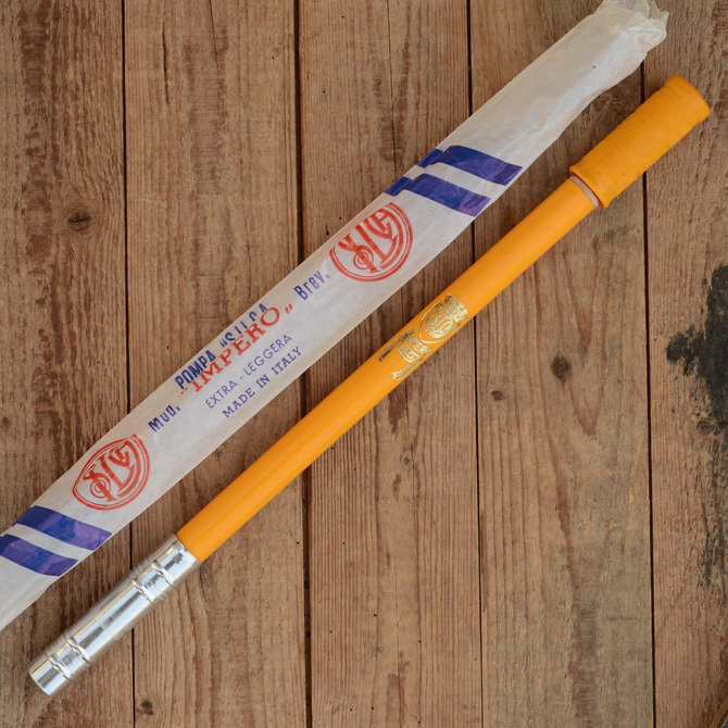 Luftpumpe "SILCA IMPERO", gelb, federnd, L:51-54cm, Ventilkopf bitte extra ordern 