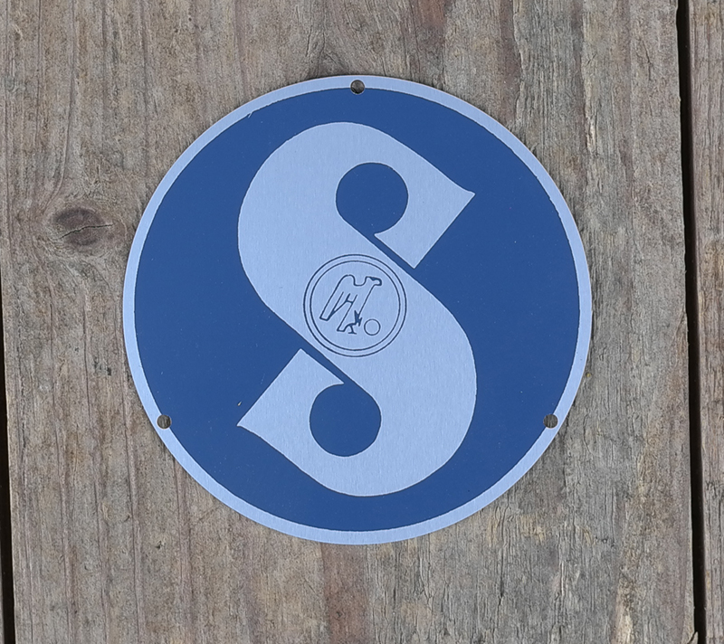 Sachs - Emblem, blau, incl. Alunieten zur Befestigung auf der Polradkappe, D=70mm 