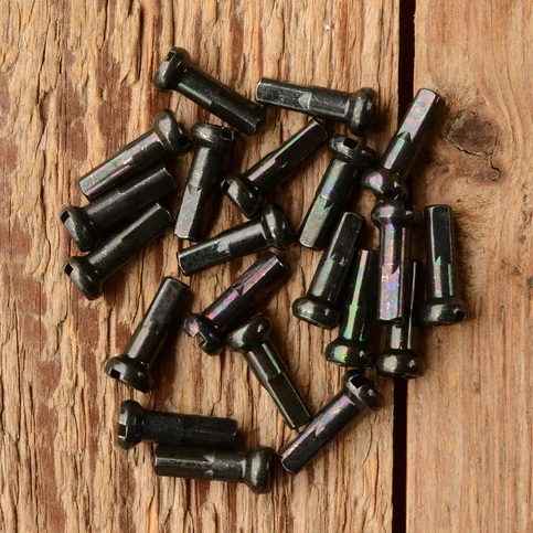 Speichennippel 2mm, D-Schaft=4.0mm, L=12,0 mm , SCHWARZ 