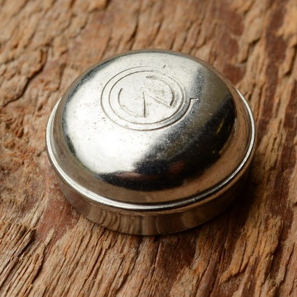 Pedalkappe, verchromt, D_innen=22mm D_aussen=24mm, orig. alte Neuware 