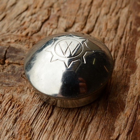 Pedalkappe, "WIPPERMANN", verchromt, D_innen=17mm D_aussen=19mm, orig. alte Neuware 