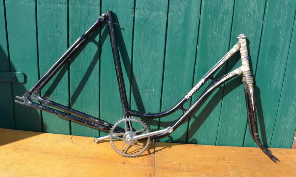 Fahrradrahmen "Dürkopp", Damenausführung, 28 Zoll, 50er Jahre, Linierung Gold 