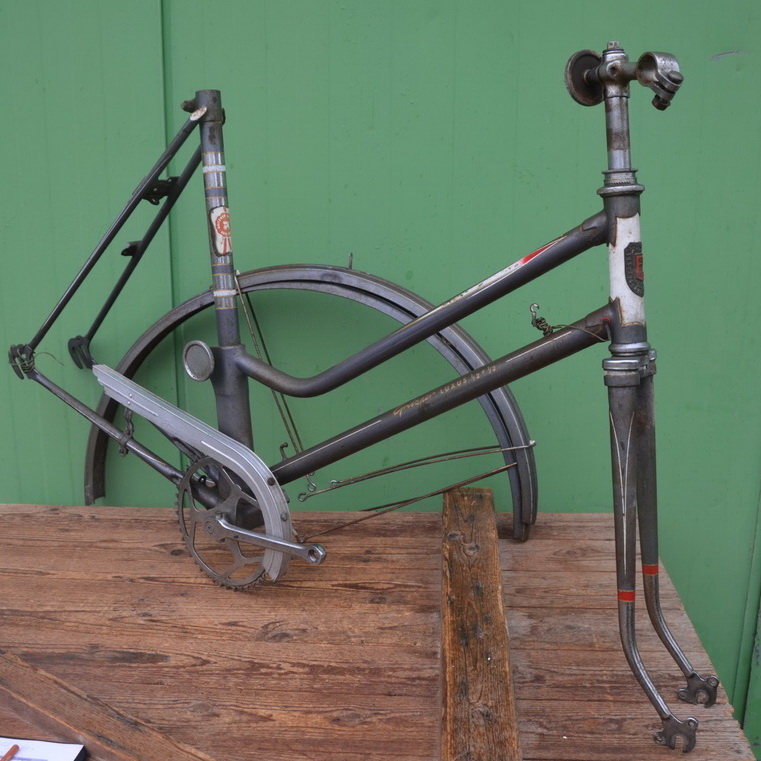 Fahrradrahmen "Gritzner", Zerlegerad ½ x ½, 26 Zoll, 60er Jahre, Rahmenhöhe 56 cm 