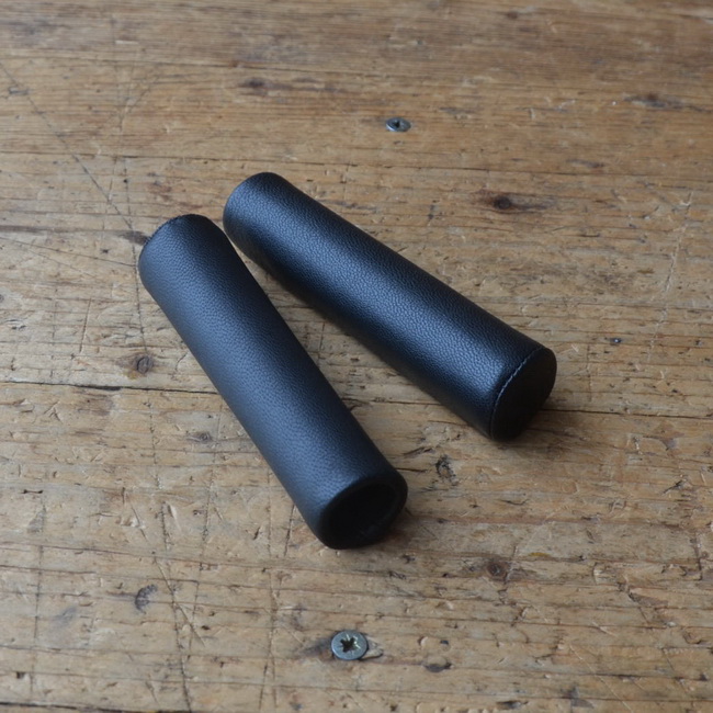 Satz Ledergriff schwarz für 22 mm Lenker, Länge ca. 130 mm, Neuware 