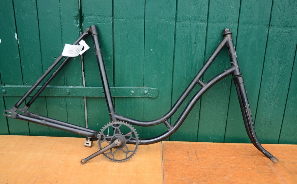 Damenrahmen "Anker", 40er Jahre, Originallack in schwarz 