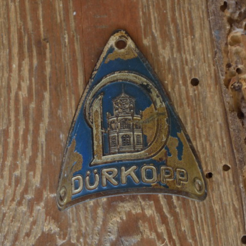 Steuerkopfschild DÜRKOPP, Originalschild aus Sammlungsbestand 