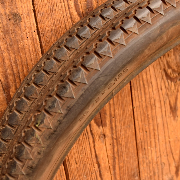 Paar Reifen Motorrad, BARUM, 26 x 2 x 2,125, 50er J., schwarz, gebraucht gem. Bildern  