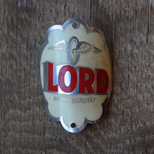 Steuerkopfschild Lord, 30-50er Jahre, Originalschild aus Sammlungsbestand 