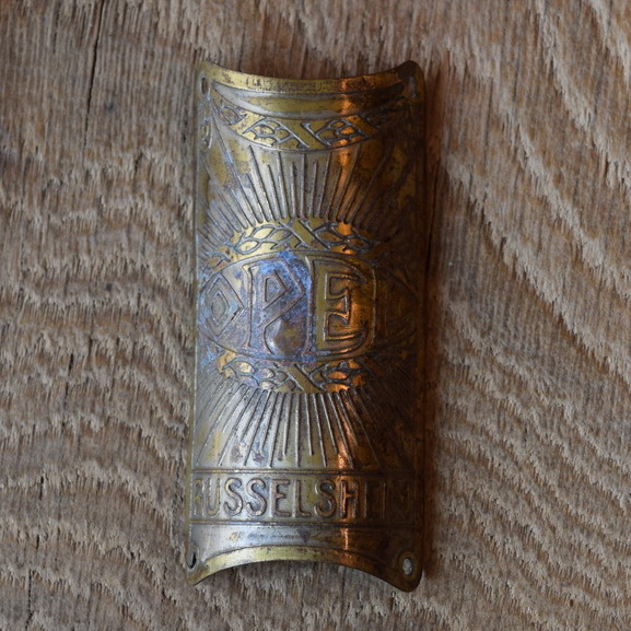 Steuerkopfschild Opel Rüsselsheim, 30er Jahre, Originalschild aus Sammlungsbestand 