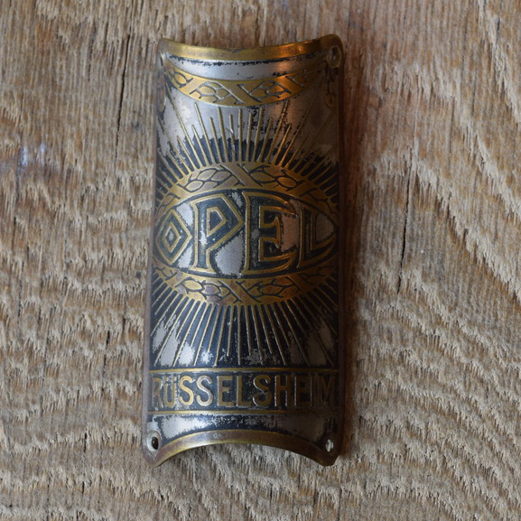 Steuerkopfschild Opel Rüsselsheim, 30er Jahre, Originalschild aus Sammlungsbestand 