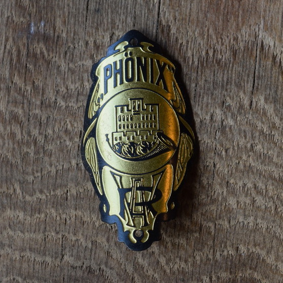 Steuerkopfschild Phönix, 50er Jahre, Originalschild aus Sammlungsbestand 