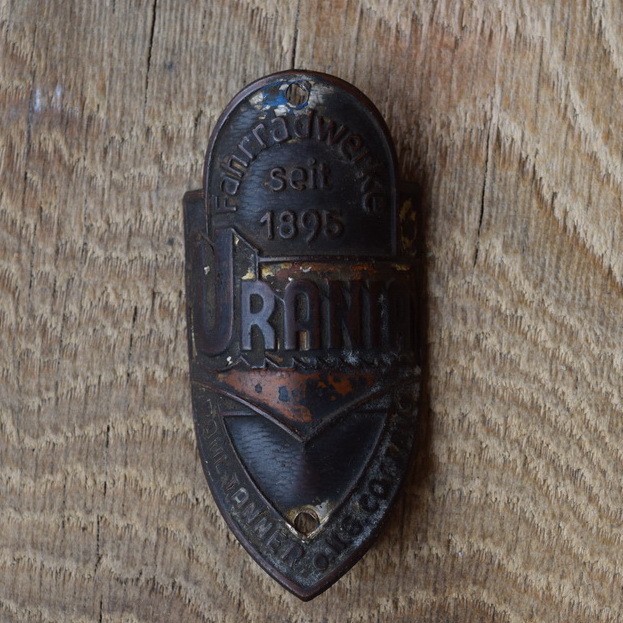 Steuerkopfschild Urania, 30er Jahre, Originalschild aus Sammlungsbestand 