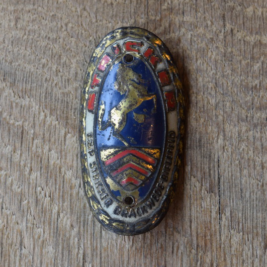 Steuerkopfschild Stricker, 50er Jahre, Originalschild aus Sammlungsbestand 