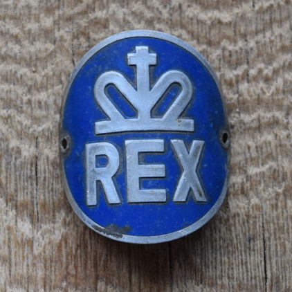 Steuerkopfschild Rex, 50er Jahre, Originalschild aus Sammlungsbestand 