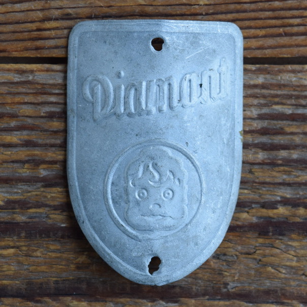 Steuerkopfschild DIAMANT, 50er Jahre, Originalschild aus Sammlungsbestand 