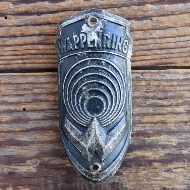 Steuerkopfschild WAPPENRING, 30er Jahre, Originalschild aus Sammlungsbestand 