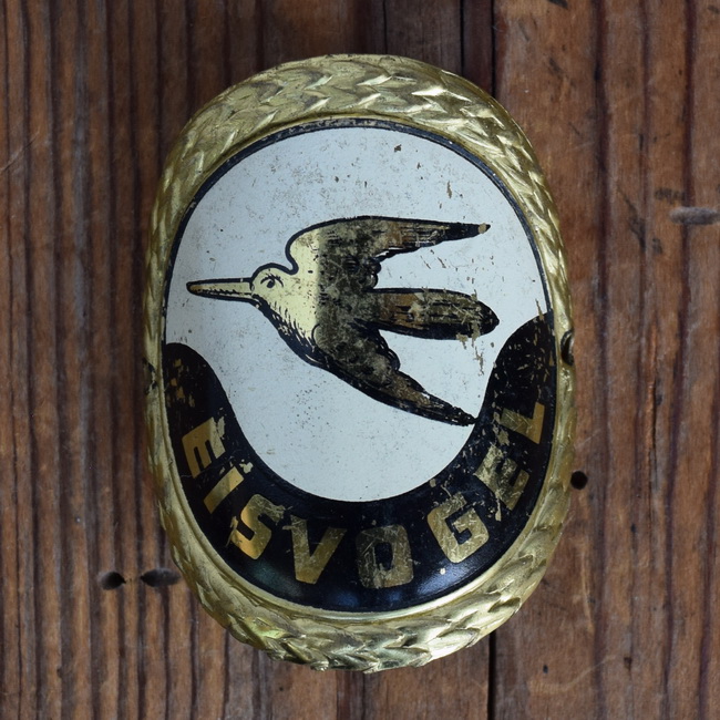 Steuerkopfschild EISVOGEL, 50er Jahre, Originalschild aus Sammlungsbestand 