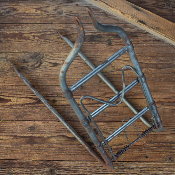 Gepäckträger, orig. 50er Jahre, gebraucht mit Gebrauchsspuren s. Bilder, Breite 16,5cm, Höhe c.a. 39,5cm 