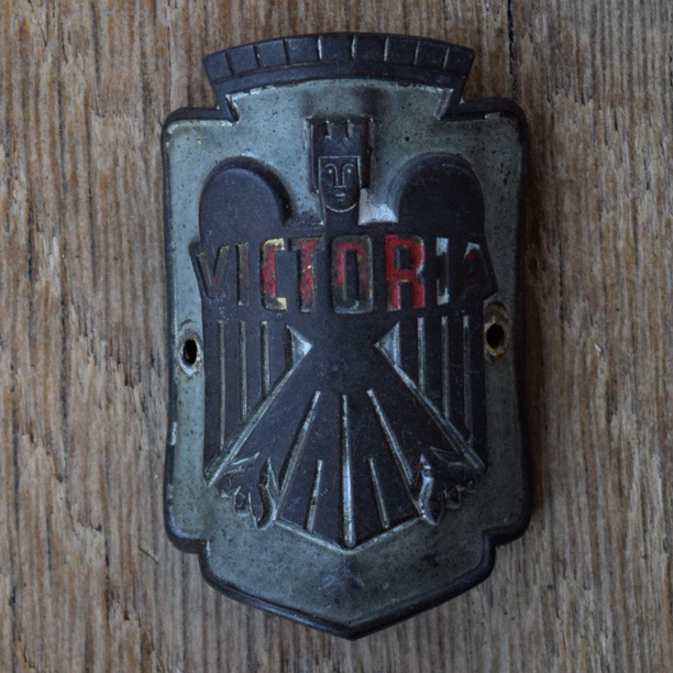 Steuerkopfschild VICTORIA, 50er Jahre, Originalschild aus Sammlungsbestand 