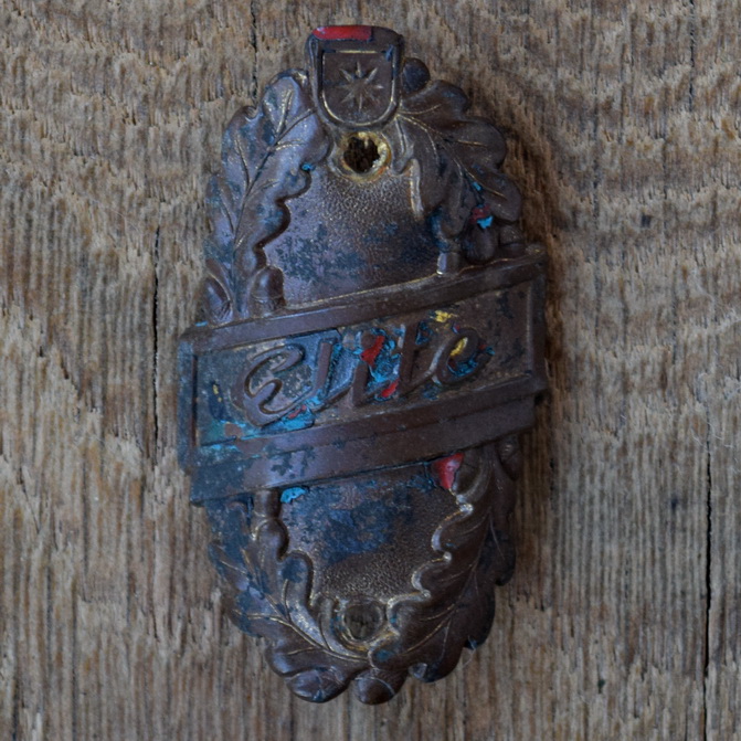 Steuerkopfschild ELITE, 50er Jahre, Originalschild aus Sammlungsbestand 