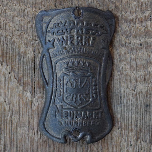 Steuerkopfschild EXPRESS WERKE, 50er Jahre, Originalschild aus Sammlungsbestand 