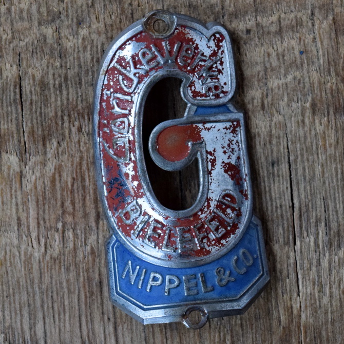 Steuerkopfschild GÖRICKEWERKE, 50er Jahre, Originalschild aus Sammlungsbestand 