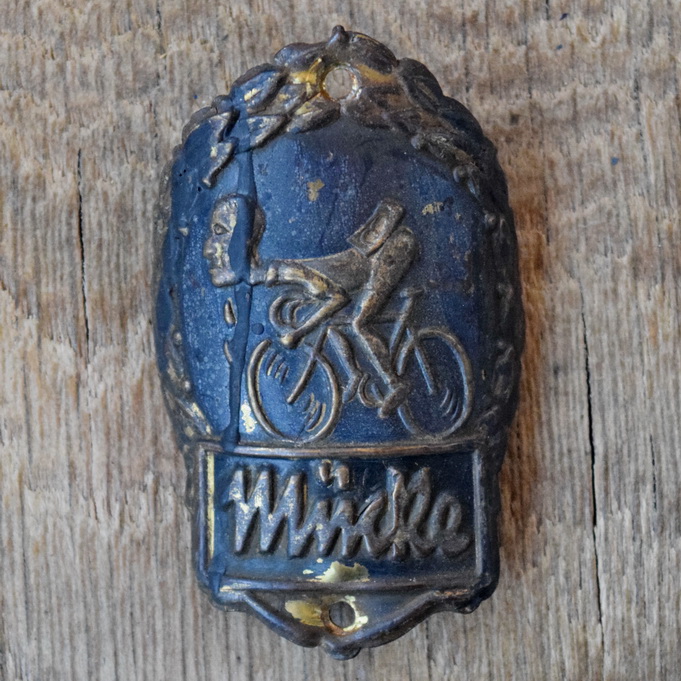 Steuerkopfschild MÜCKE, 50er Jahre, Originalschild aus Sammlungsbestand 