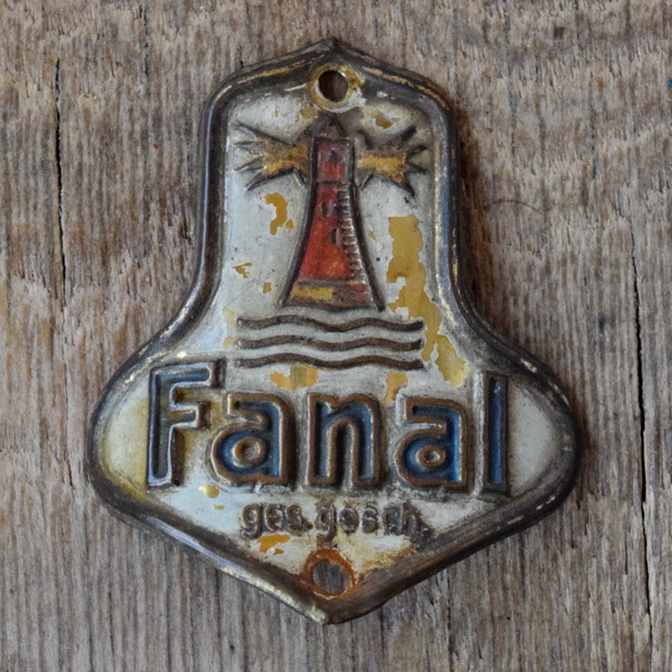 Steuerkopfschild FANAL, 50er Jahre, Originalschild aus Sammlungsbestand 