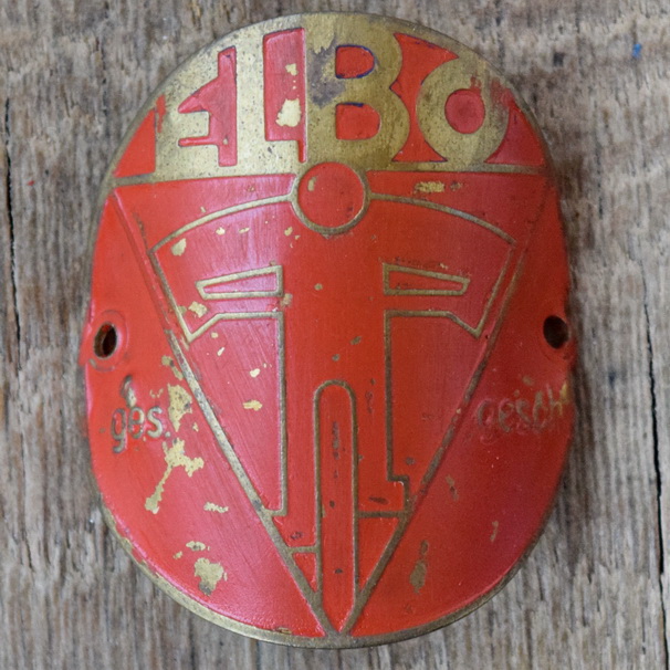 Steuerkopfschild ELBO, 30er Jahre, Originalschild aus Sammlungsbestand 