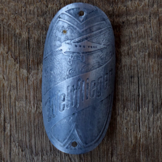Steuerkopfschild WELTFLIEGER, 30er Jahre, Originalschild aus Sammlungsbestand 
