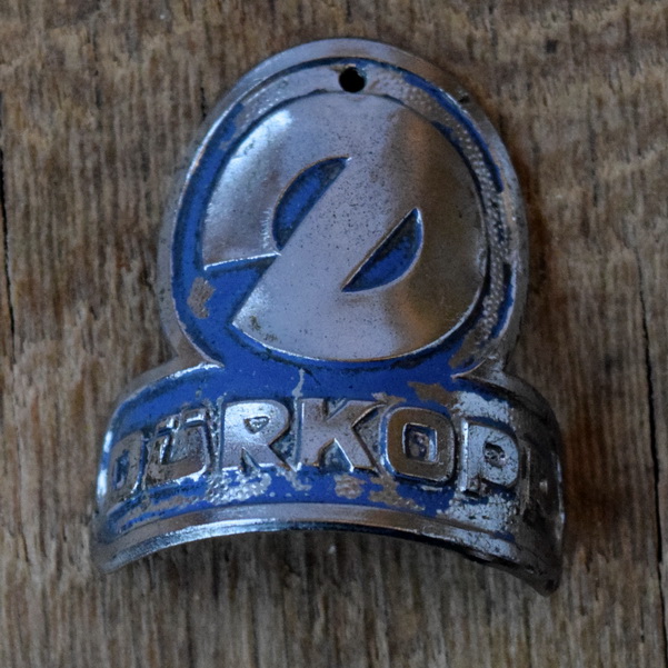 Steuerkopfschild DÜRKOPP, 50er Jahre, Originalschild aus Sammlungsbestand 