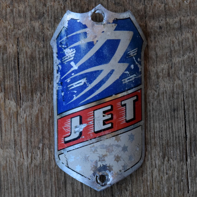 Steuerkopfschild JET, 70er Jahre, Originalschild aus Sammlungsbestand 