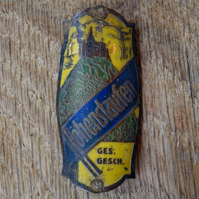 Steuerkopfschild HÖHENSTAUFEN, 30er Jahre, Originalschild aus Sammlungsbestand 