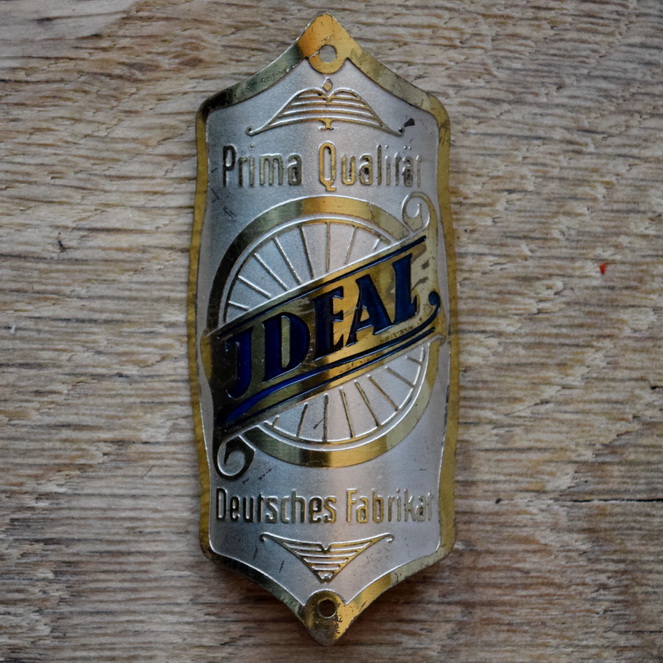 Steuerkopfschild IDEAL, 30er Jahre, Originalschild aus Sammlungsbestand 