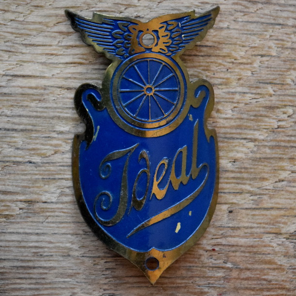 Steuerkopfschild IDEAL, 30er Jahre, Originalschild aus Sammlungsbestand 