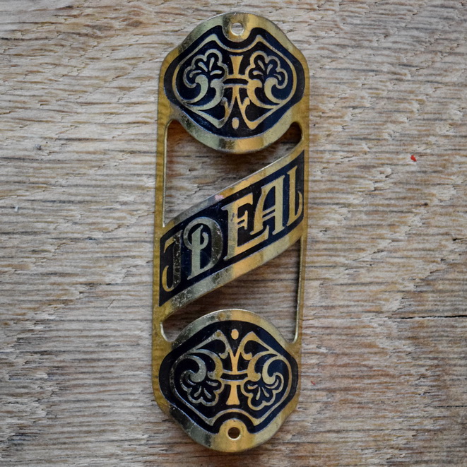 Steuerkopfschild IDEAL, 30er Jahre, Originalschild aus Sammlungsbestand 