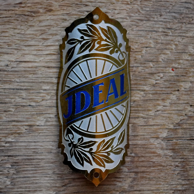 Steuerkopfschild IDEAL, 50er Jahre, Originalschild aus Sammlungsbestand 