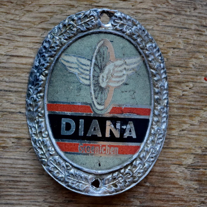 Steuerkopfschild DIANA, 50er Jahre, Originalschild aus Sammlungsbestand 