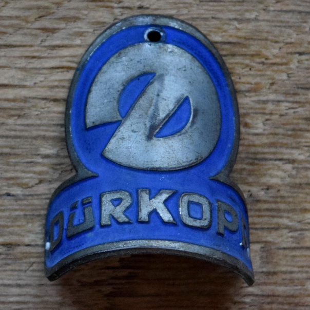 Steuerkopfschild DÜRKOPP, 50er Jahre, Originalschild aus Sammlungsbestand 