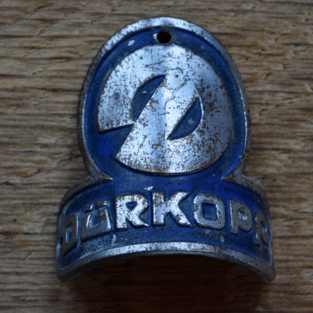 Steuerkopfschild DÜRKOPP, 50er Jahre, Originalschild aus Sammlungsbestand 
