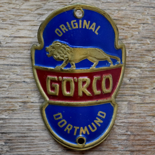 Steuerkopfschild GÖRCO, 50er Jahre, Originalschild aus Sammlungsbestand 