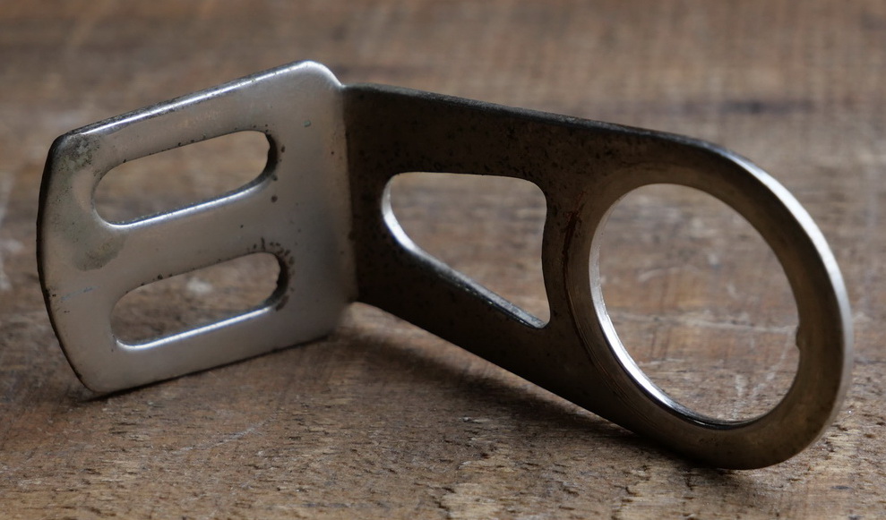 Carbidlaternenhalter/Winkelhalter, vernickelt, orig. 1910er-30er J., Montage am 1 Zoll Steuersatz, gebr. 