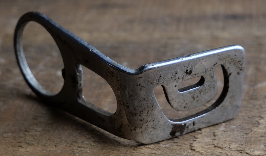 Carbidlaternenhalter/Winkelhalter DÜRKOPP, verchromt, orig. 30er J., Montage am 1 Zoll Steuersatz, gebr. 