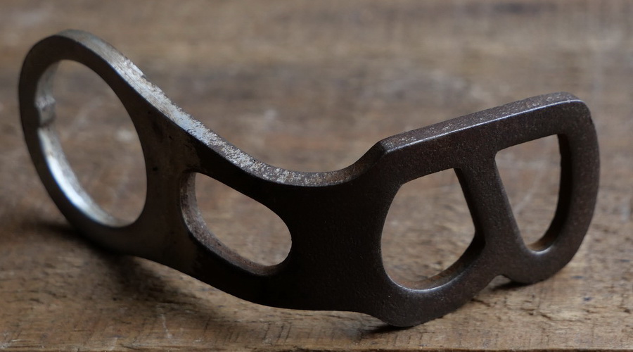 Carbidlaternenhalter/Winkelhalter BRENNABOR, verchromt, Ende 20er/Anfang 30er J., Montage am 1 Zoll Steuersatz, gebr. 