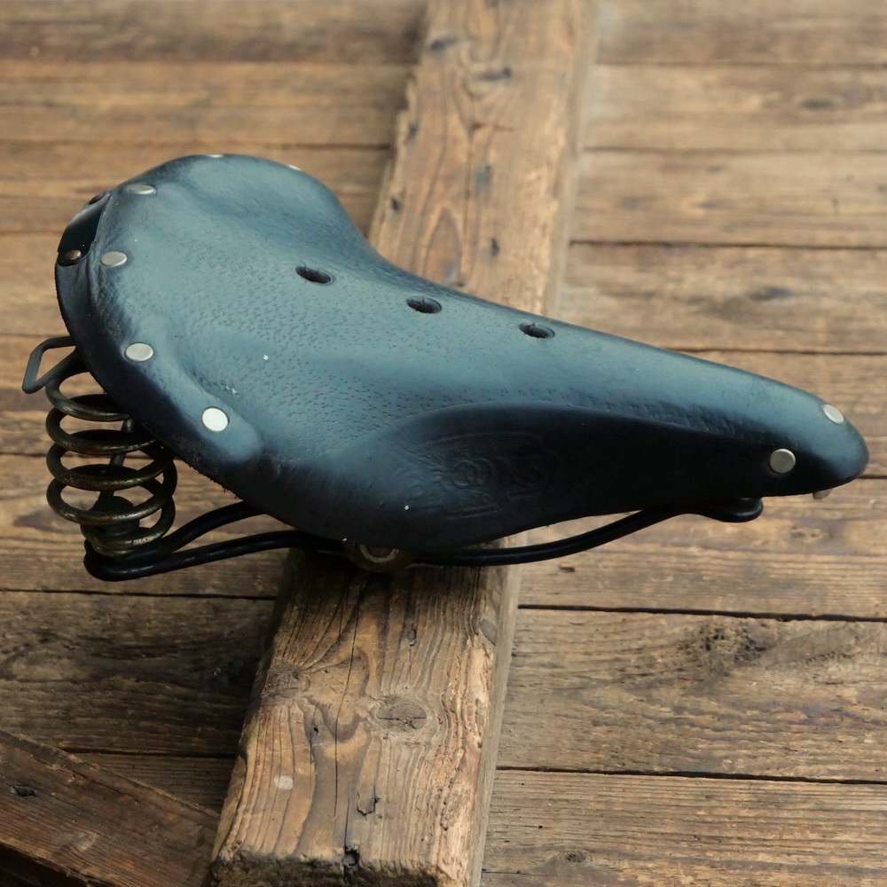 Sattel, Herren, BROOKS B66, Leder schwarz, Gestell verchromt/schwarz, gebr. 