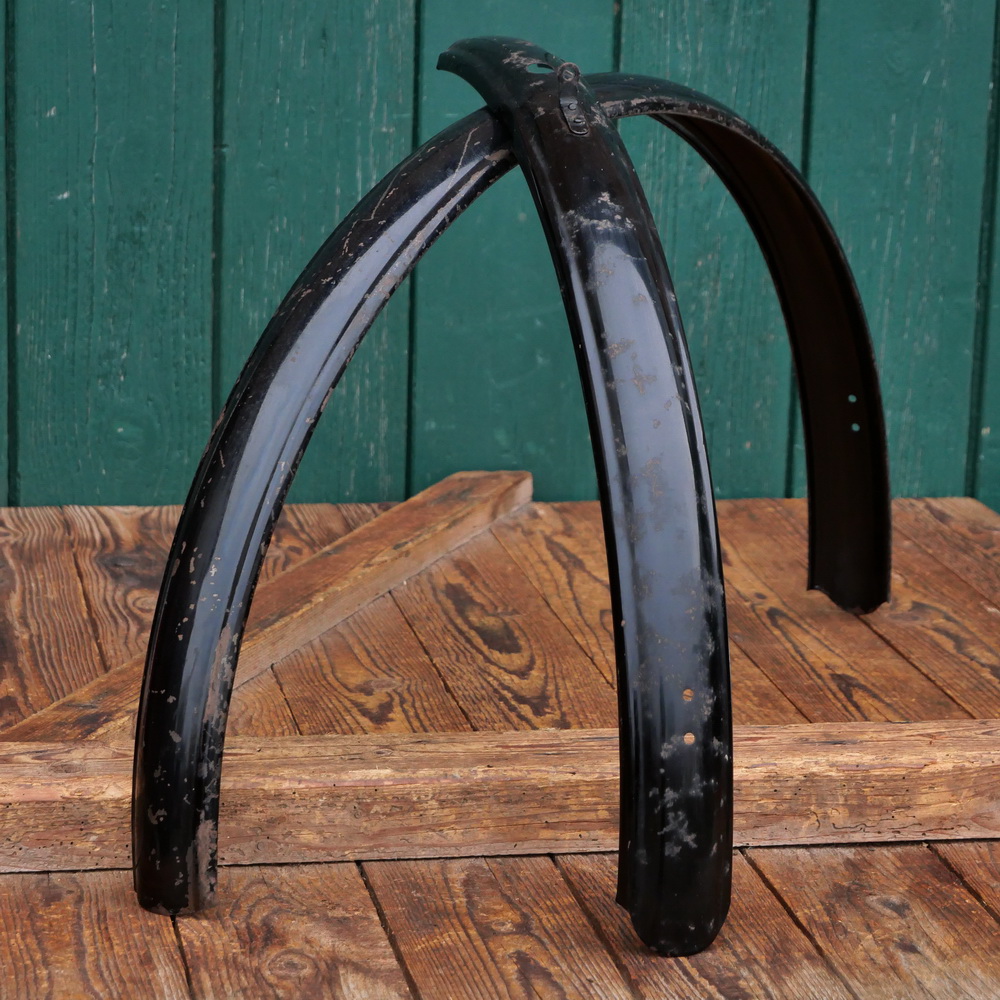 Schutzbleche Satz, 28 Zoll, Herrenausführung, 40er J., WW2, schwarz,gebr. 