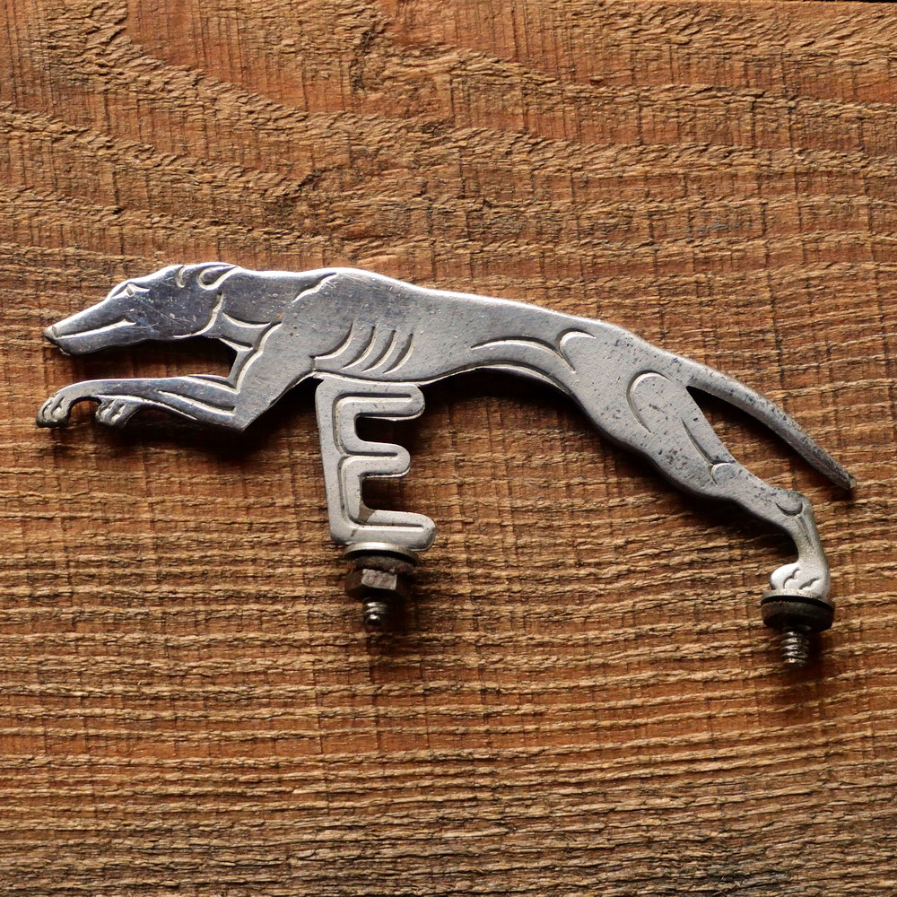 Schutzblechfigur EXPRESS, Stahl verchromt, original 30er Jahre, gebr. 