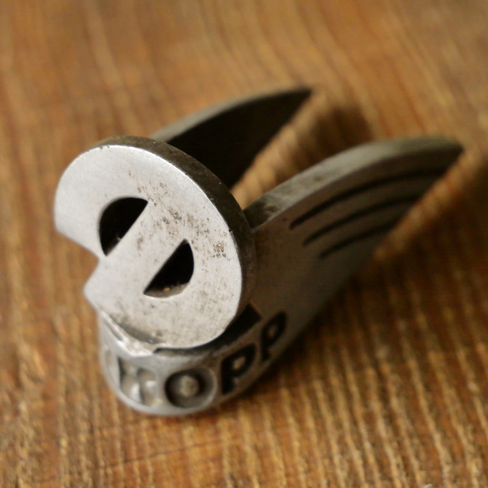 Schutzblechfigur DÜRKOPP, Alu, original 50er Jahre, gebr. 