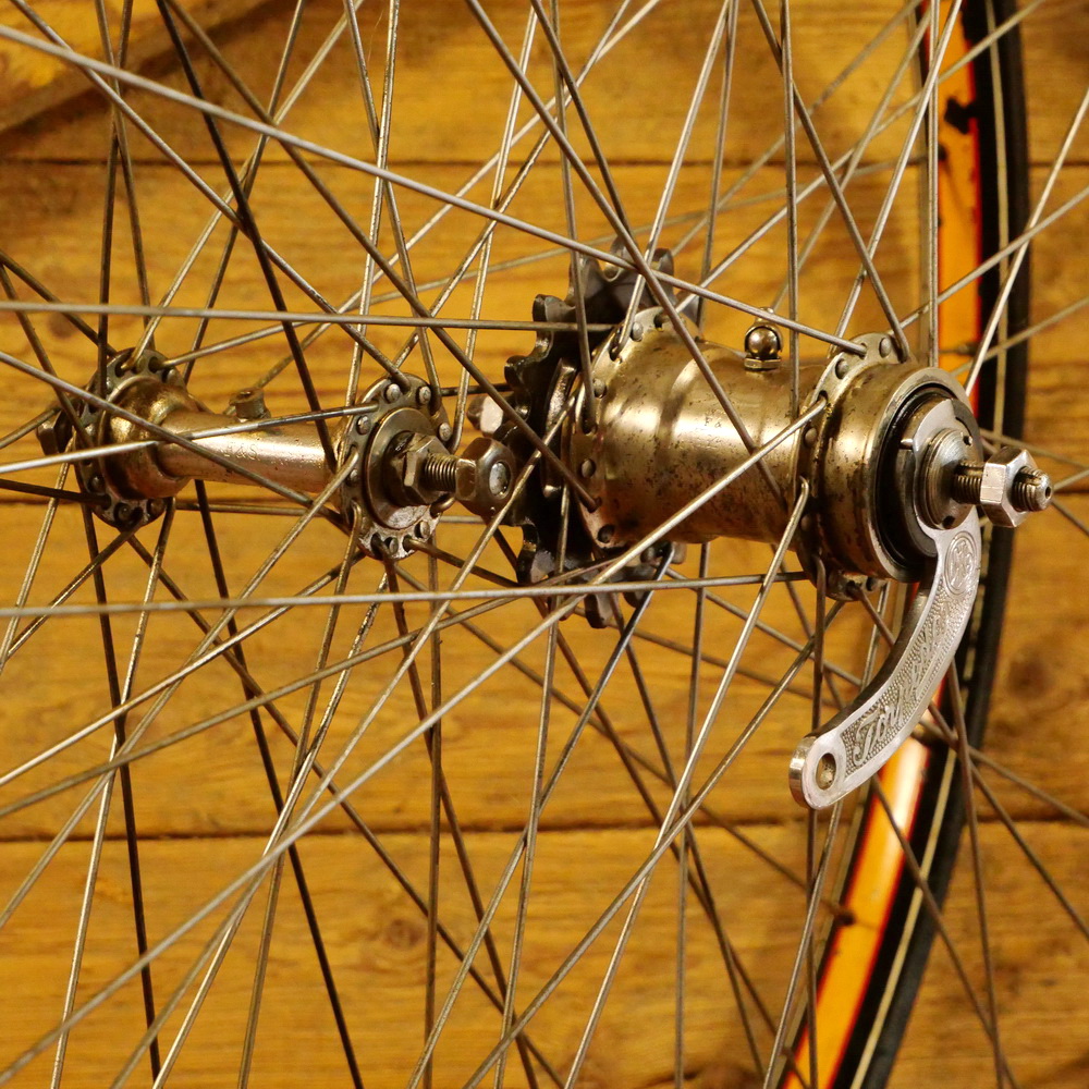 Laufradsatz 28 Zoll, Außenmaß ca. 645 mm, für Wulstbereifung, 20er/30er J., F&S TORPEDO Nabe, gebr. 